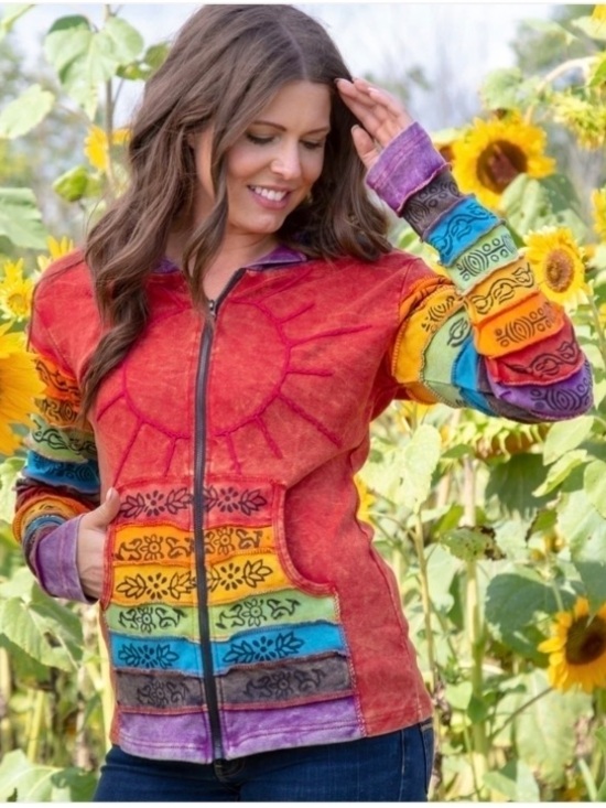 Greater Good Jackets & Blazers - Hippie Cotton Zip Hoodie